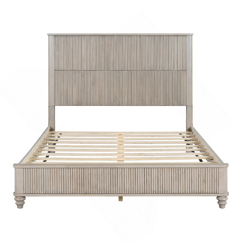 Lit plateforme très grand Sawyer, Beige, Très grand