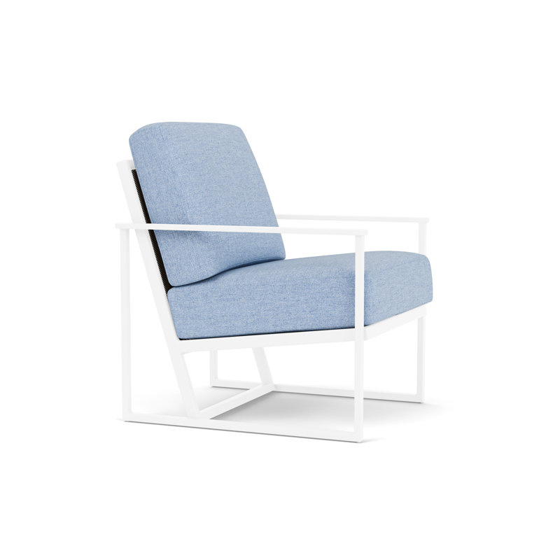 Summit Outdoor Lounge Chair, White, French Beige, Demo Skyway