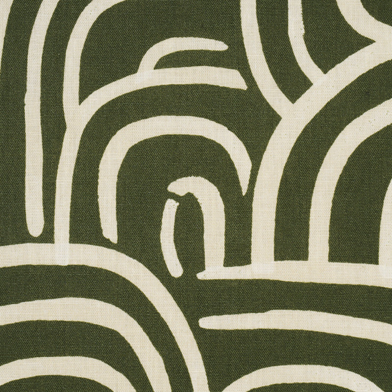 Schumacher X Backdrop New Beat Fabric, Olive