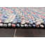 Tapis oriental en polyester 2 pi x 3 pi rose / mauve / vert / bleu