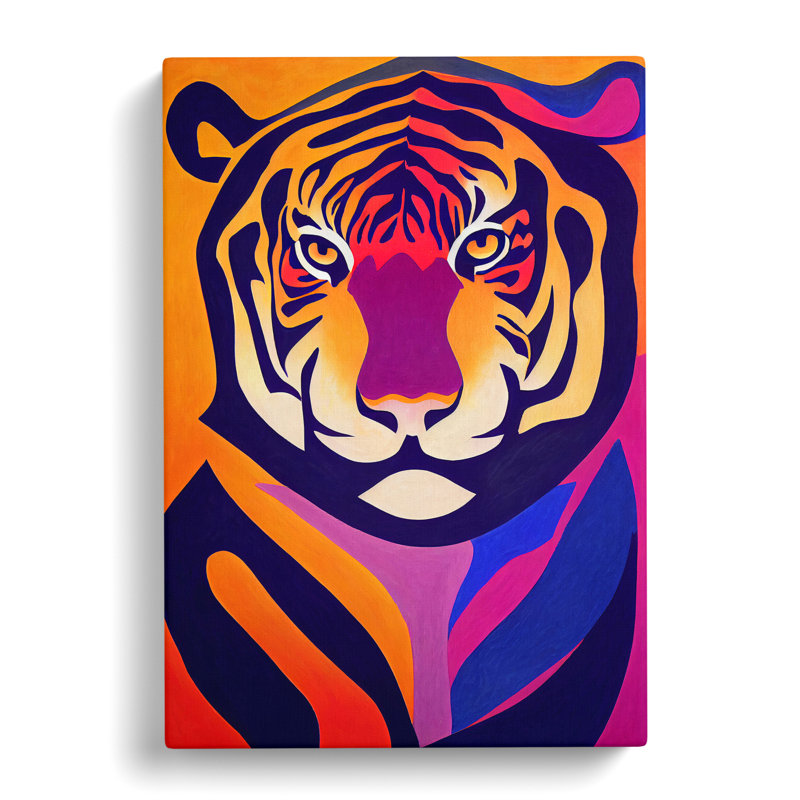 XC1022-4665X Tiger Abstract No.3 - Wall Art, Wrapped Canvas, 60cm H x 40cm W