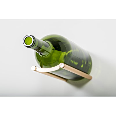 1 Bottle Wall Mounted Wine Bottle & Glass Rack