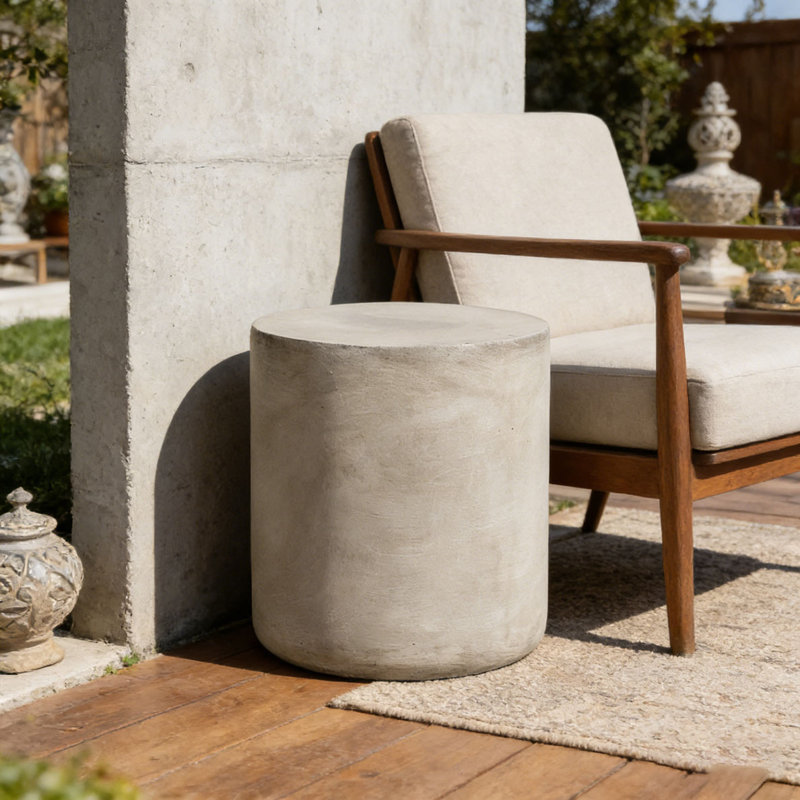 Outdoor LightWeight Concrete Side Table