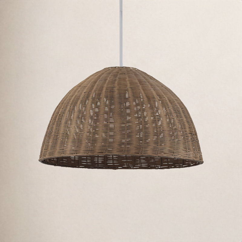 Pippa 1-Light Rattan Woven Pendant, 49.8" H x 24.49" W x 24.49" D