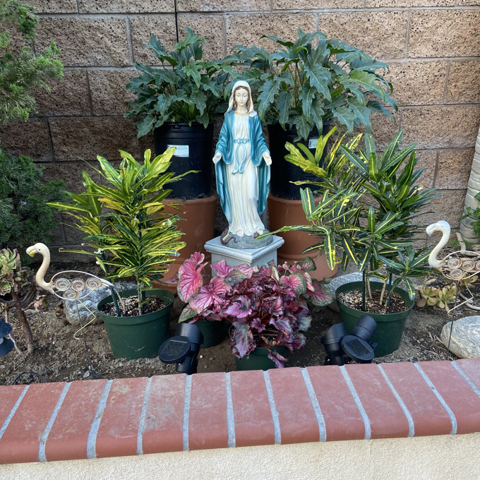 Design Toscano Madonna Gartenstatue | 58,5 Cm Hohe Steinsplitt-Statue, Handbemalt & Wetterfest