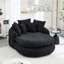 Oversized Oval Upholstered Bean Bag Sofa with Memory Foam, 3 Large and 2 Small Pillows, Chenille Fabric for Ultimate Comfort and Support-130551433