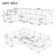 Canapé-lit modulaire U_Style avec lit escamotable et méridienne, Interfaces USB et Type-C, convient au salon, au bureau et aux espaces spacieux