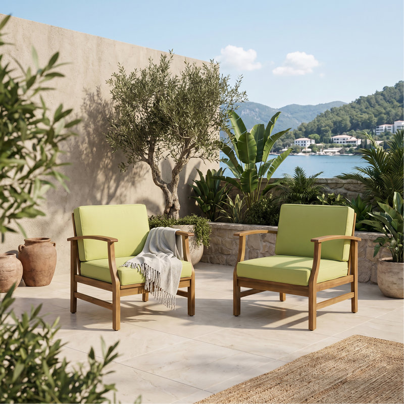 Ensemble de 2 chaises club, vert