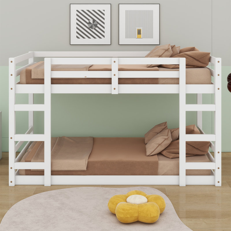 Bunk Bed With Ladder, White