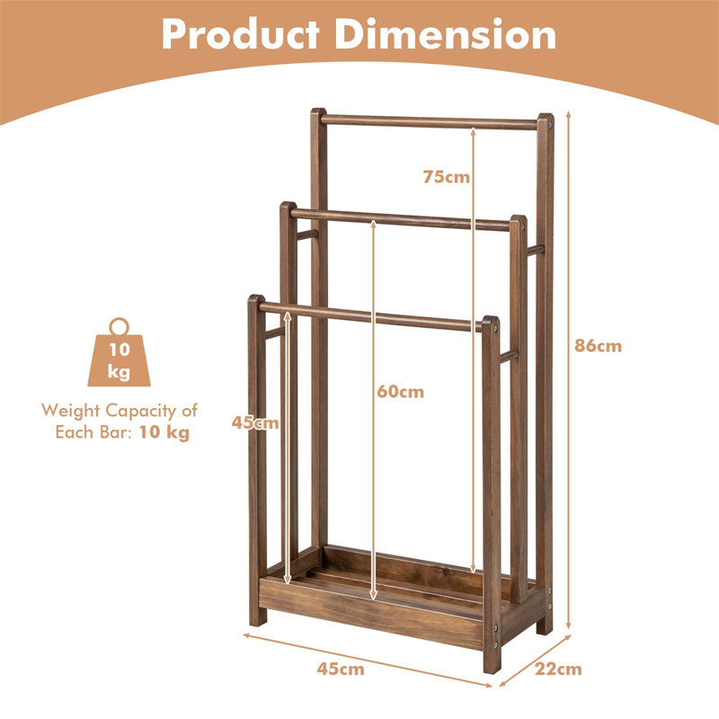 45 cm L Freestanding Towel Stand