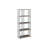 Bookshelf, Bookcase, Etagere, 5 Tier, 60"H, Office, Bedroom, Tempered Glass Clear Sides-1395995038