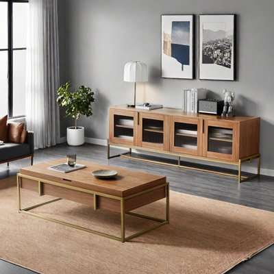 Design sense coffee table TV cabinet combination