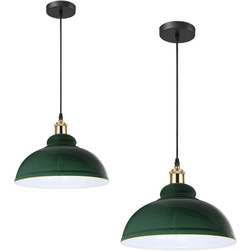 1 - Light Dome Pendant, Green