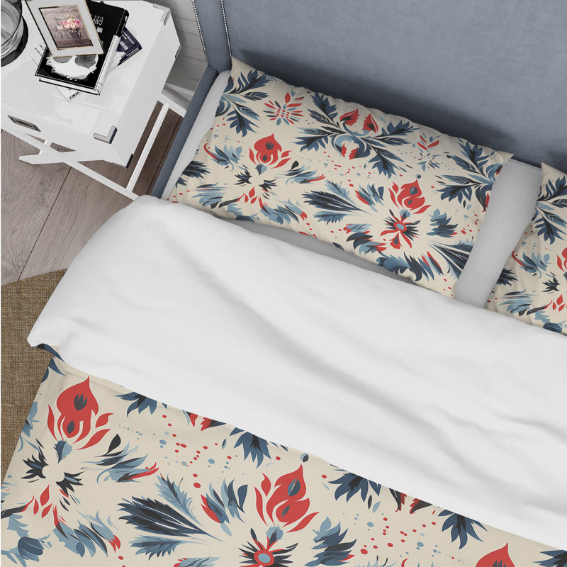 Blue Ikat Tribe Blend Fuse - Ensemble de housse de couette Ikat, Housse de couette pour très grand lit et 2 très