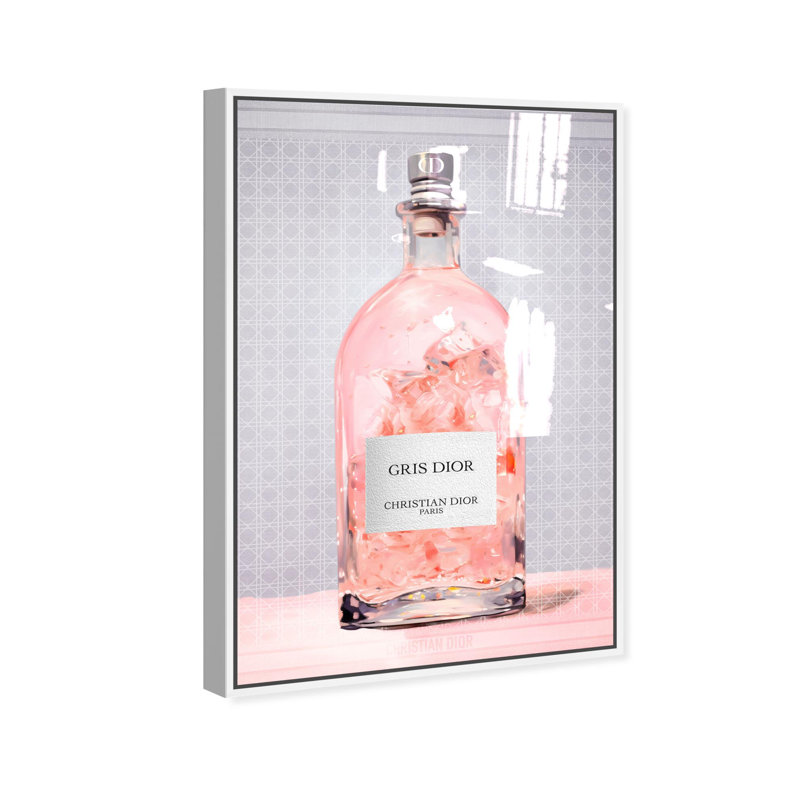 Oliver Gal Parisian Summer Cooler Fashion and Glam - Hand-Applied Glass Coat Framed Canvas Art, 24" H x 16" W, Silver