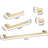 Bathroom Hardware  5  - 304 , Daily Scratch Proof, Modern Style, Easy Installation Everywhere, Brushed Gold Lustre 5 Fixtures Kit Material, Finish, Touch, To Install In All Rooms, Appearance-1314309750