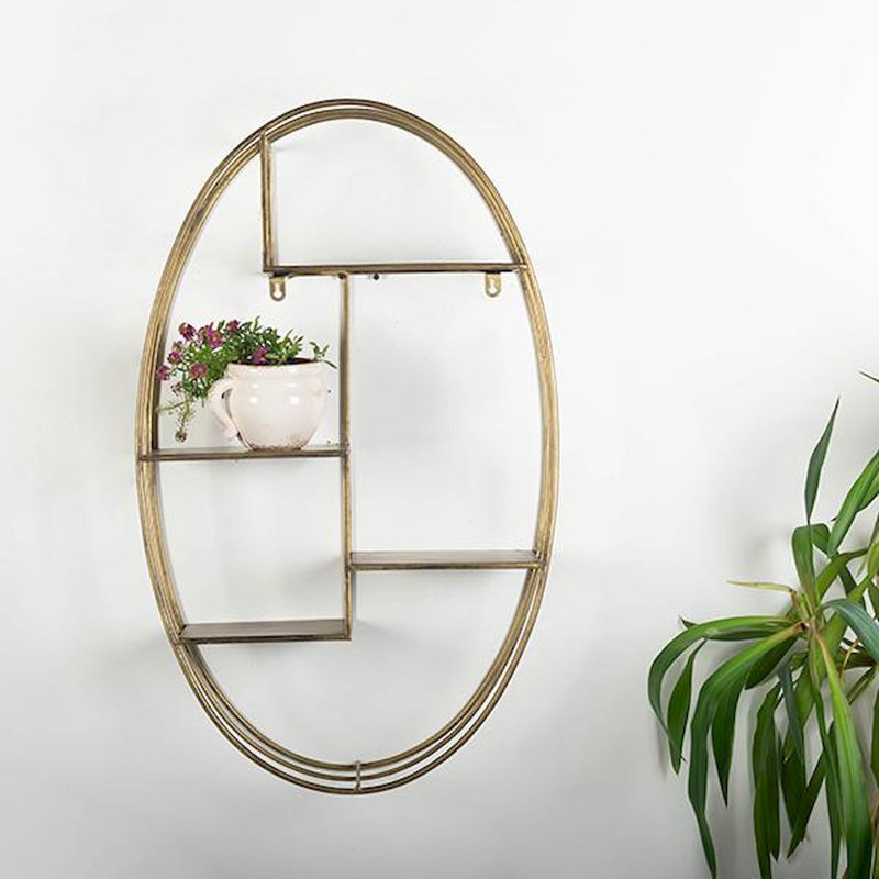Edelina 4 Piece Oval Metal Accent Shelf
