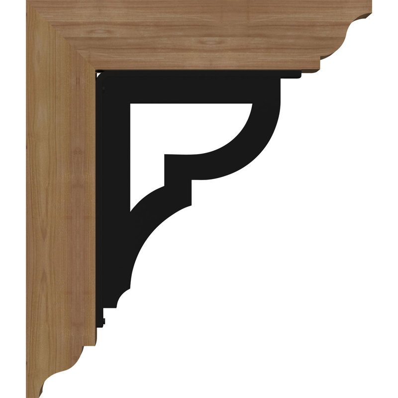 Support de fer triple Bradford, H 23 po x P 20 po, Cèdre rouge de l'Ouest l 3 1/2 po x T 4 po (lisse