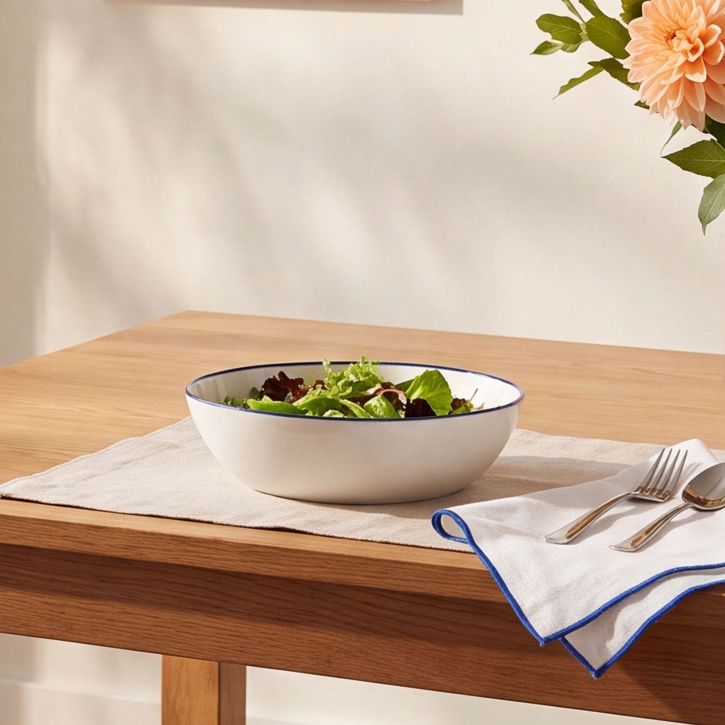 Abbesses Porcelain Pasta Bowl, Blue