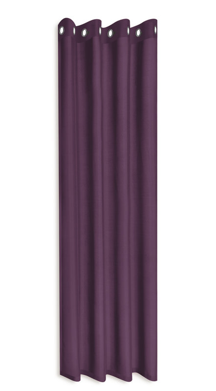 Eyelet Room Darkening Single Curtain, Berry