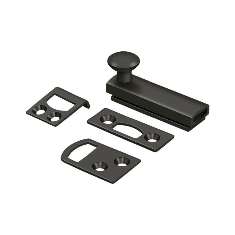 Boulon de surface 2 po Deltana 2SBCS10B, vis dissimulée, HD en bronze huilé, Bronze frotté à l'huile