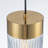 Single Light Clear Ribbed Glass Pendant Light