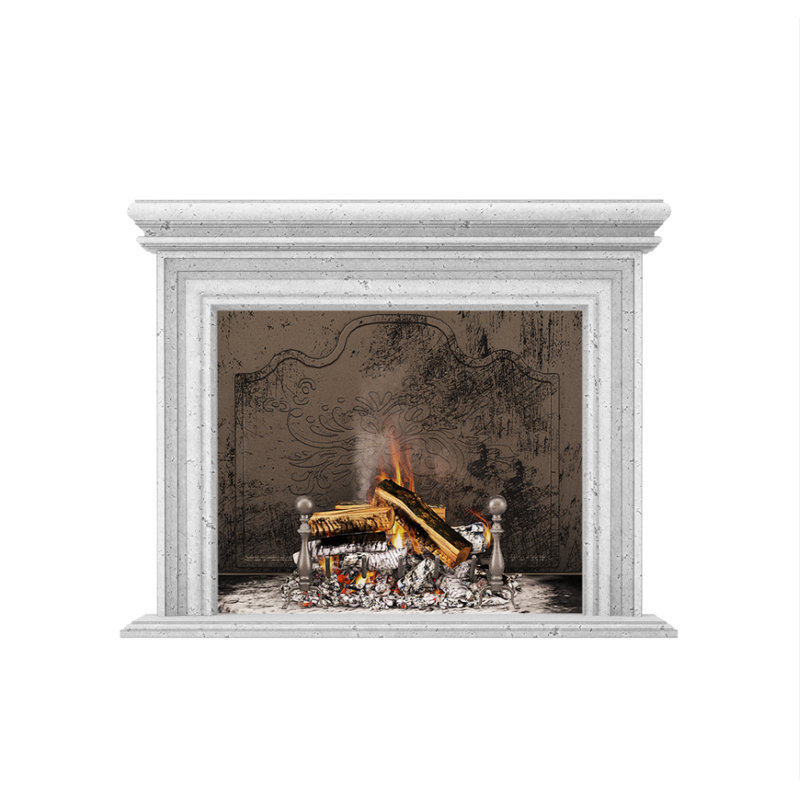 Grand Palermo Fireplace Surround, Gray Old World