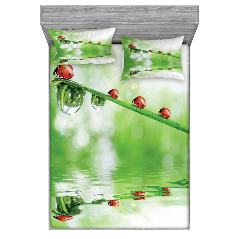 Microfiber Sheet Set, Queen Sheet Set with Fitted Sheet
