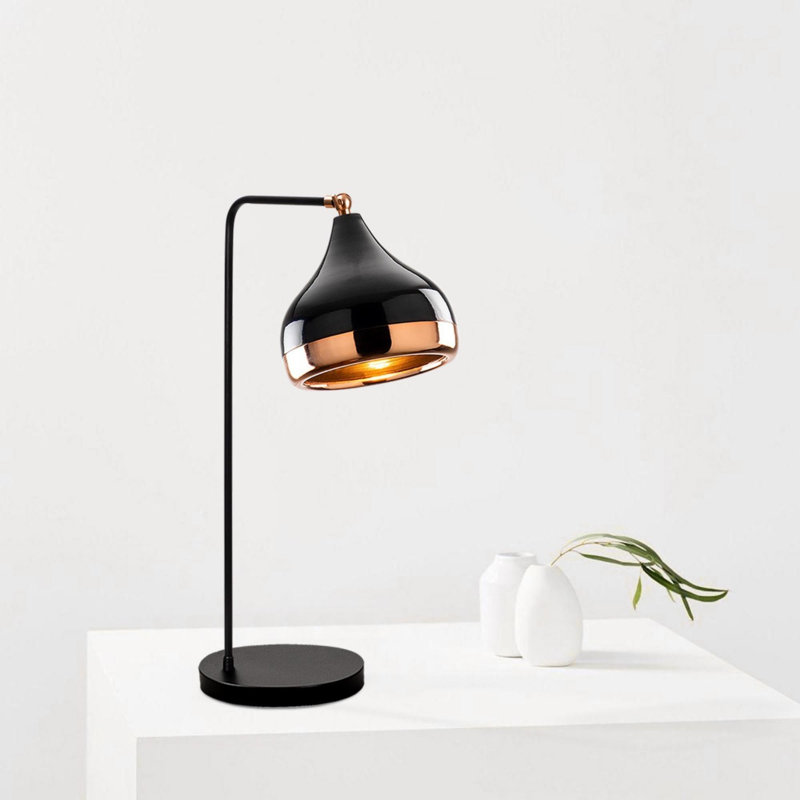 Lampe de table, Noir ; cuivre