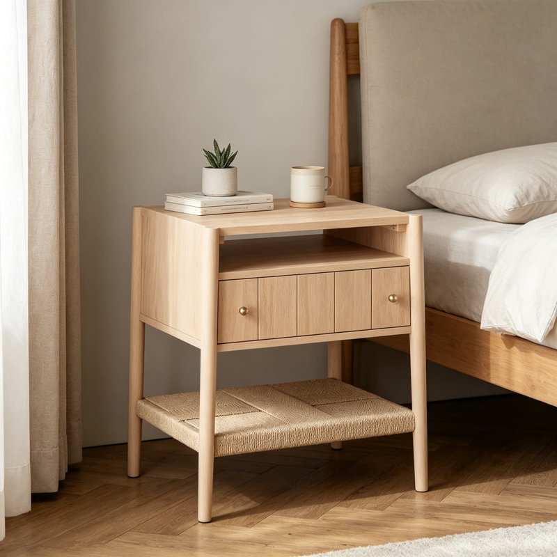 Table de chevet avec tiroir Mid-Century