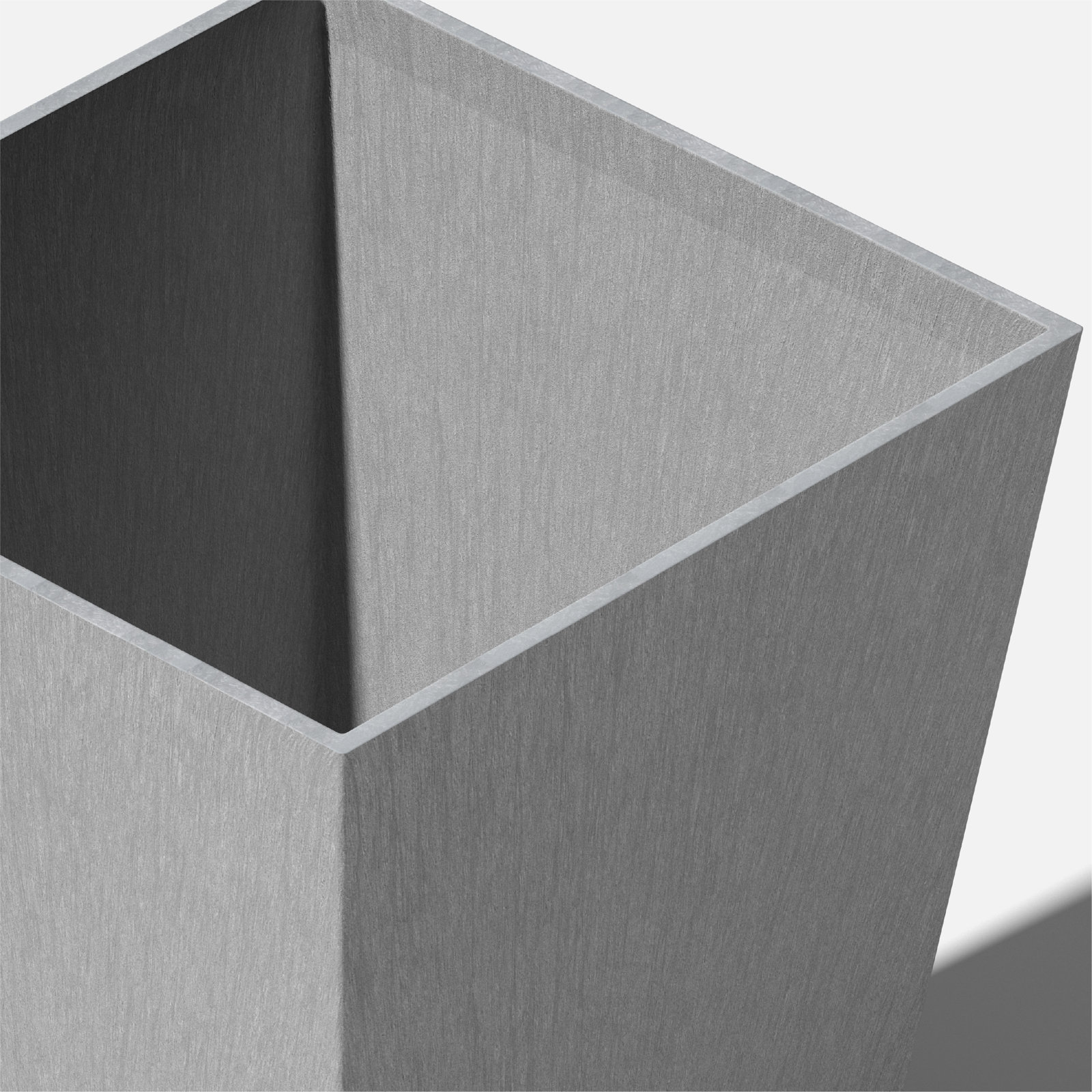 Pure Series Pot Planter, Charcoal Gray, 18" H x 16" W x 16" D, 1