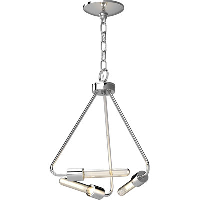 Luminaire d'intérieur en nickel poli à 3 lumières Paytience