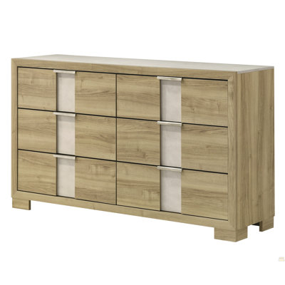 Mobilier de chambre à coucher en bois flotté avec commode à six tiroirs 1pc