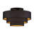 Hollenbeck 4 Light Black Extra Large Semi-Flush