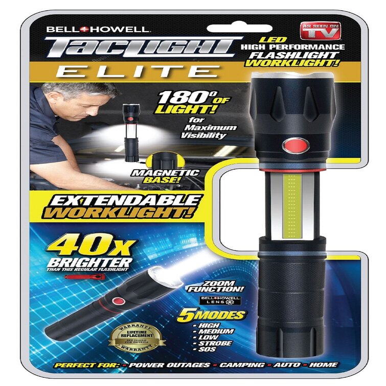 TacLight Flashlight 40x High Performance 50000 HRS Flashlight – Bell +  Howell