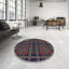 Tapis bleu/orange à motifs-1421720377