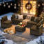 14 housses de coussin d'extérieur pour housses de patio toutes saisons pour meubles d'extérieur, housses seulement 14 pièces-568810026