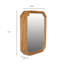 Armoire à miroir murale en bois avec tablettes de rangement, parfaite pour la salle de bain, le salon et le vestibule