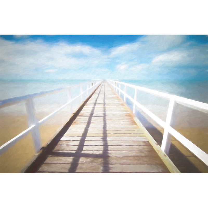 Beach Pier Soft - Wrapped Canvas Painting, 51cm H x 76cm W x 3.8cm D