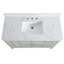 Ensemble de meuble-lavabo autoportant moderne en bois massif 48 po avec plateau en marbre-419836892