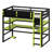 Multifunctional Loft Bed with Integrated Workstation, Side Organization Rack, Extensive Shelving, and Customizable RGB Lighting-189461109
