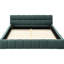 Cadre de lit grand moderne bleu, revêtu de tissu chenille épais, tête de lit, aucun sommier tapissier requis, lit plateforme solide et stable, bleu-1239709969
