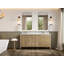 Teck d'Atlanta 72 po X P 22 po D Meuble-lavabo double en gris clair délavé avec quartz Cove Edge-110330905