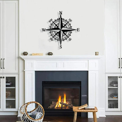 Decorative craftss Vintage-Style Metal Compasses Wall Decor   Nautical Wall Hanging  Wrought Iron Home Decor   Openwork Wall Hanging
