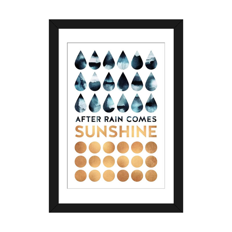 « after pluie is soleil », impression sur toile, H 24 po x l 16 po x P 1 po, Papier d'art encadré noir, Blanc