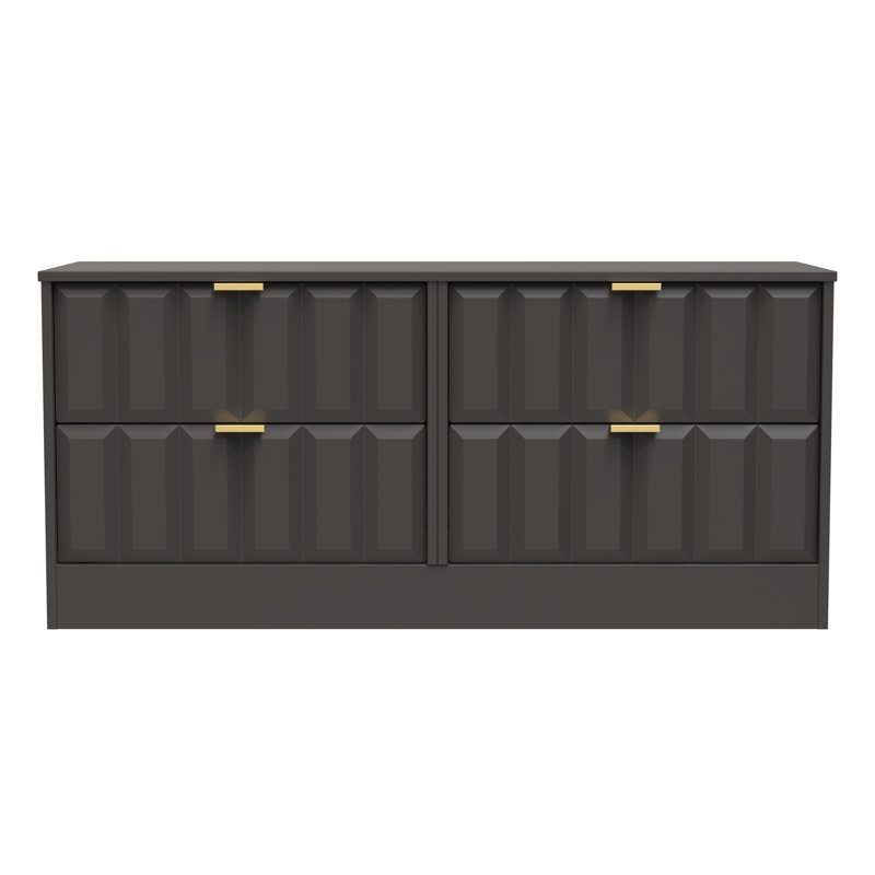115 cm W Chest of 4 Drawers, Graphite