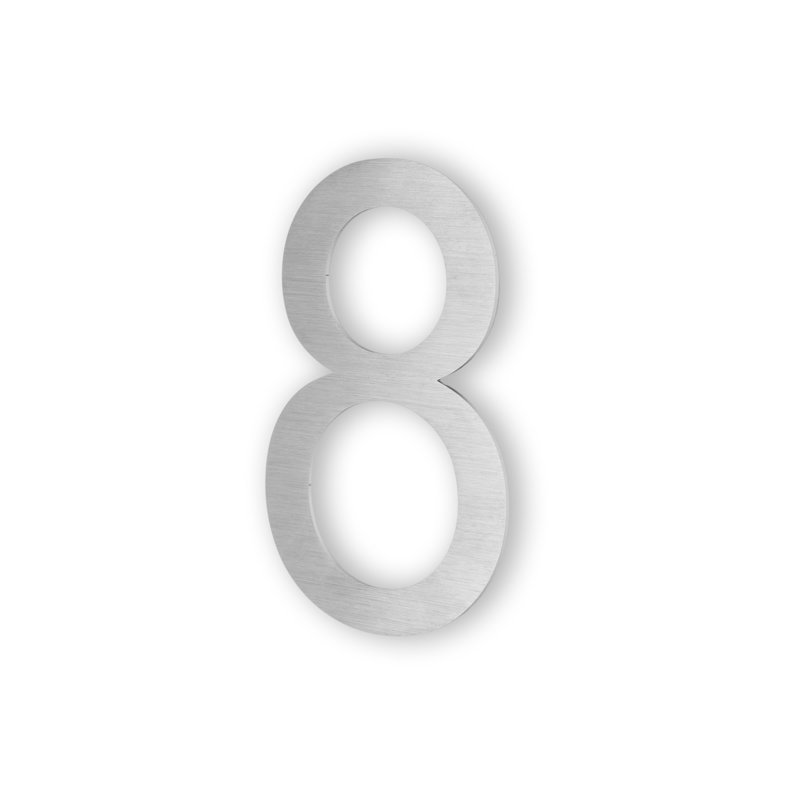 6'' H Stainless Steel House Number, 8