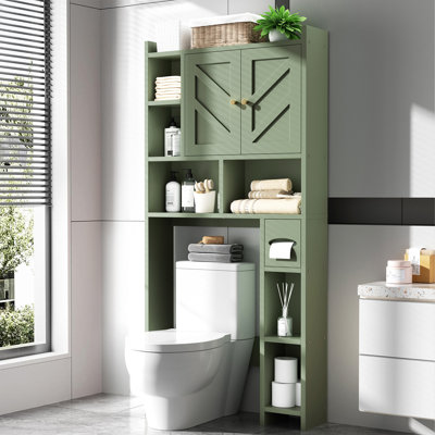 Emefu Freestanding Manufactured Wood Over-The-Toilet Cabinet