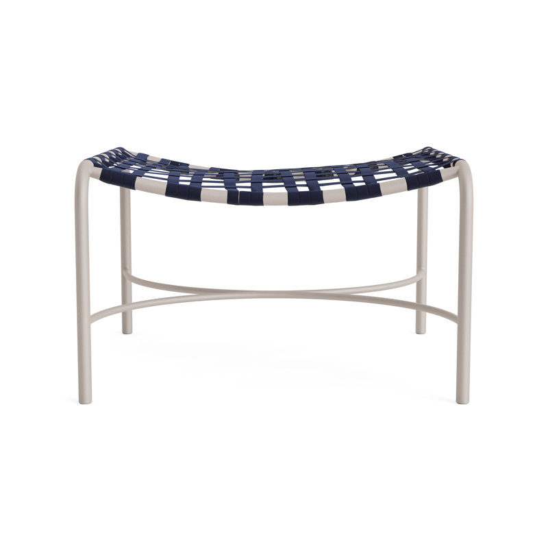 Kantan Outdoor Ottoman, Blue/Dove