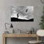 Silhouette et ballons flottants, impression dramatique sereine, paysage naturel, art mural-466056779